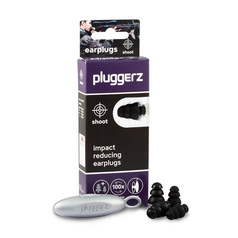 Bouchons d'oreilles - Chasse/Tir - Pluggerz Bouchons d'oreilles - Chasse/Tir boite et accessoires