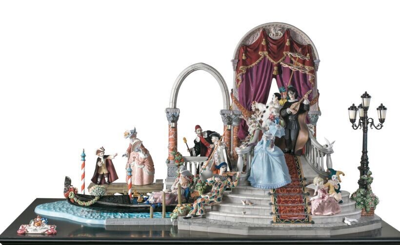 Lladro Carnival in Venice Sculpture. Limited Edition