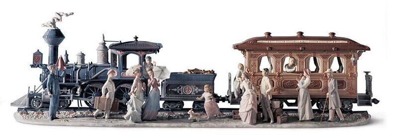 Lladro A Grand Adventure Train Sculpture. Limited Edition