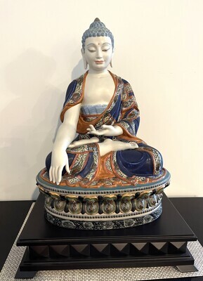 Lladro Shakyamuni Buddha Orange Limited Edition High Porcelain