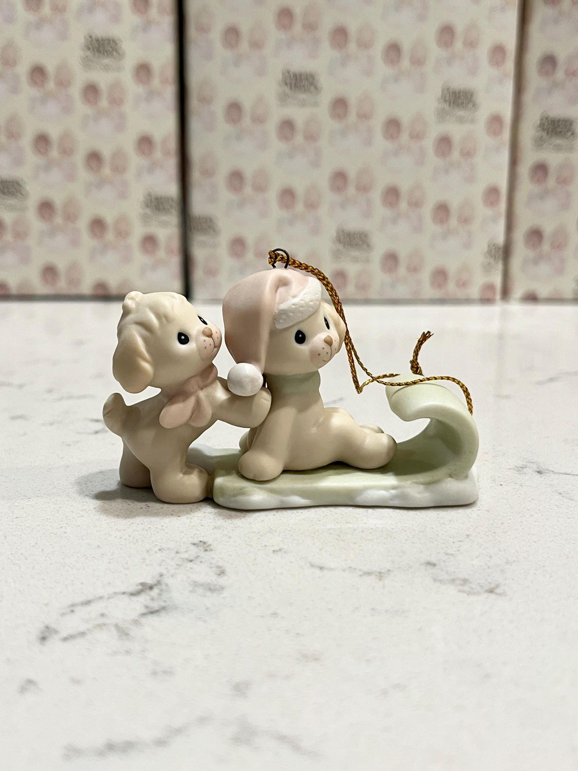 Precious Moments Puppies on Sled #272892