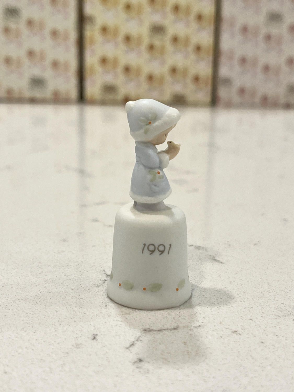 Precious Moments May Your Christmas Be Merry Special 1991 Issue Thimble 524190