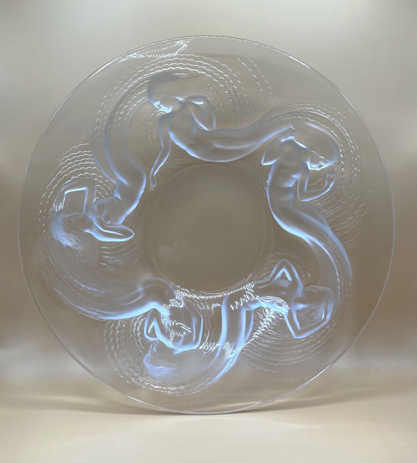 Rene Lalique Calypso Shallow 14&quot; Mermaid Dish/Bowl