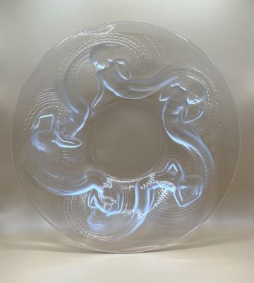 Rene Lalique Calypso Shallow 14" Mermaid Dish/Bowl