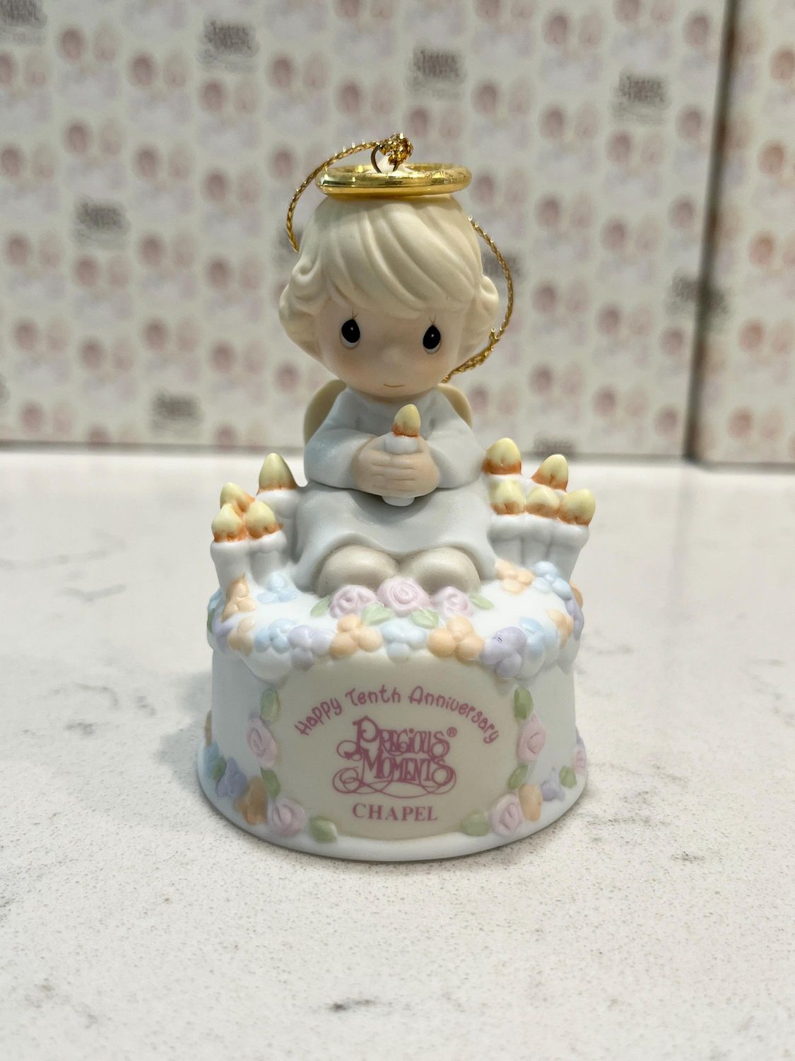 Precious Moments Happy 10th Anniversary Ornament #588040 Chapel Exclusive Ornament