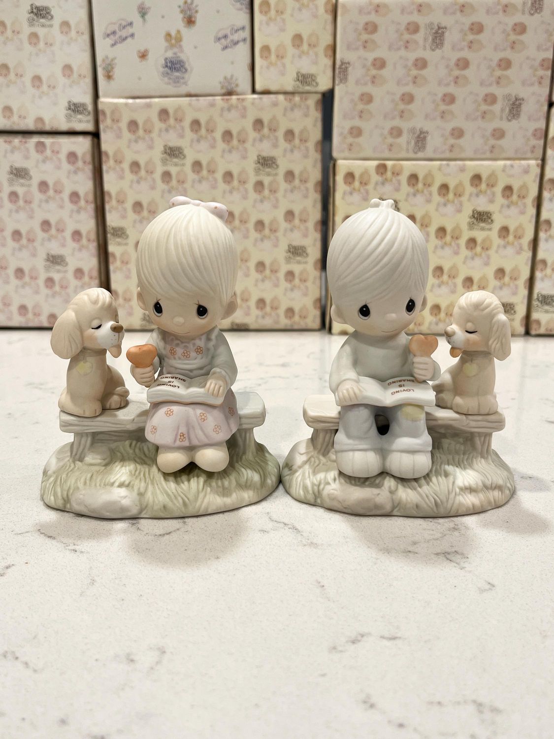 Precious Moments Loving is Sharing Set E3110G E3110B