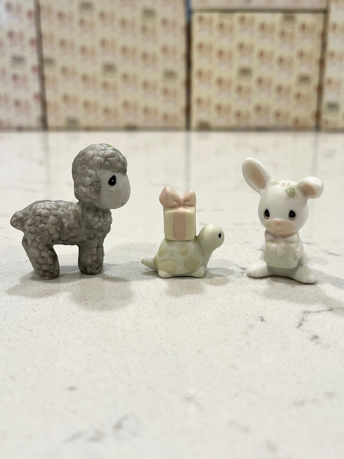 Precious Moments Bunny Lamb Turtle Trio 102296