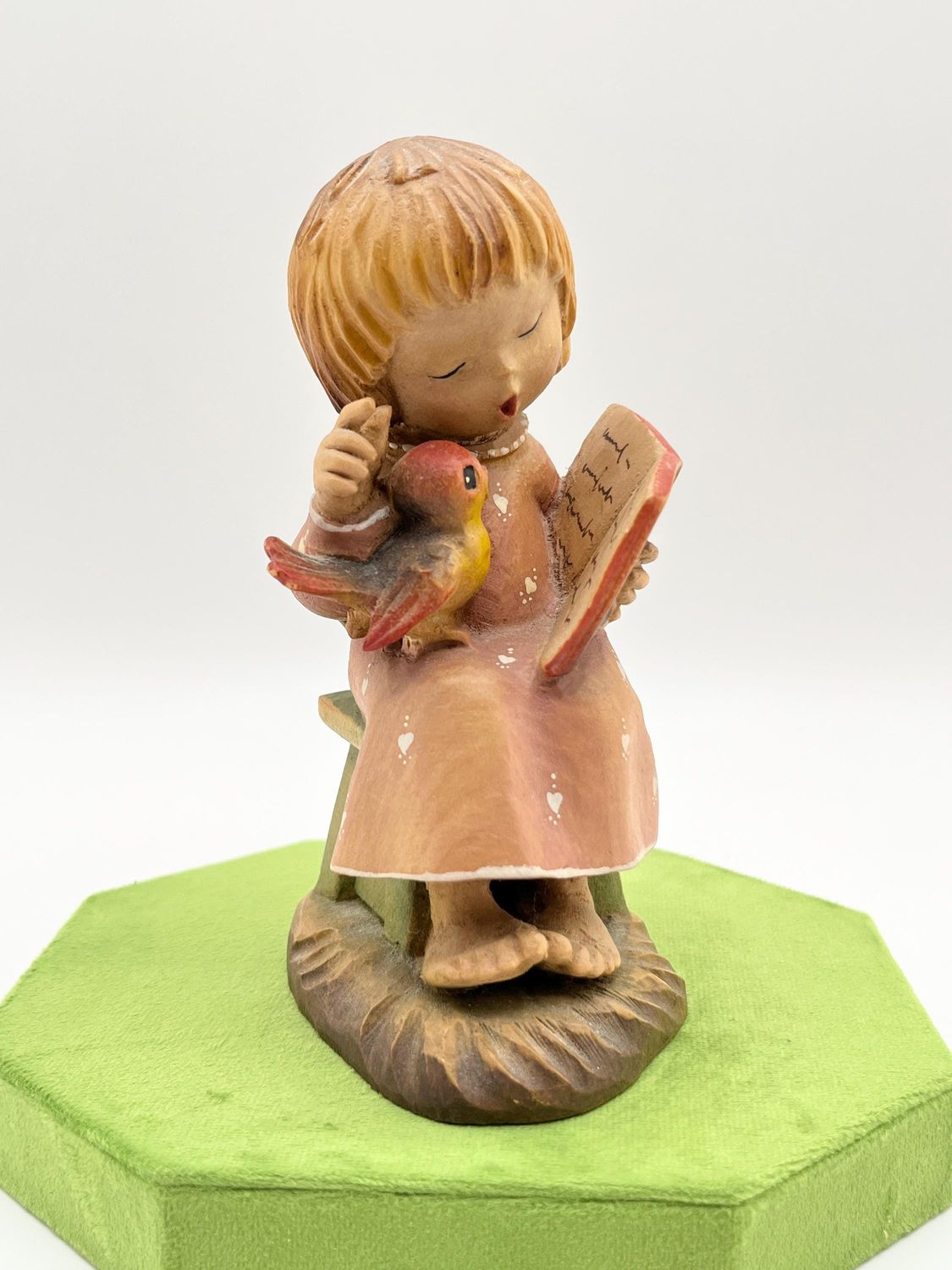 Anri Girl Singing to Bird 5.5&quot;