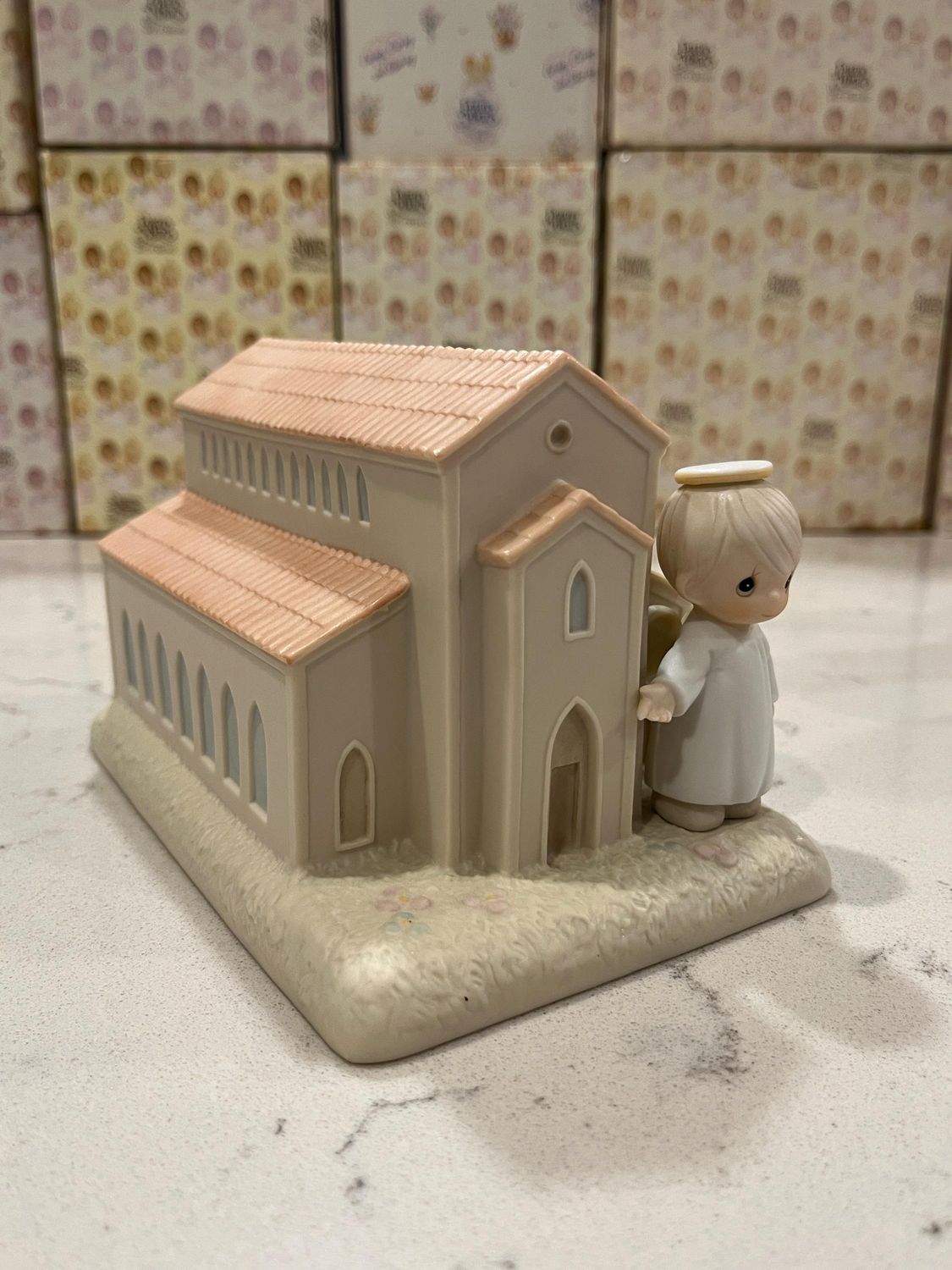 Precious Moments There&#39;s a Christian Welcome Here 523011 Special Commemorative Chapel Figure *Signed by Sam Butcher*