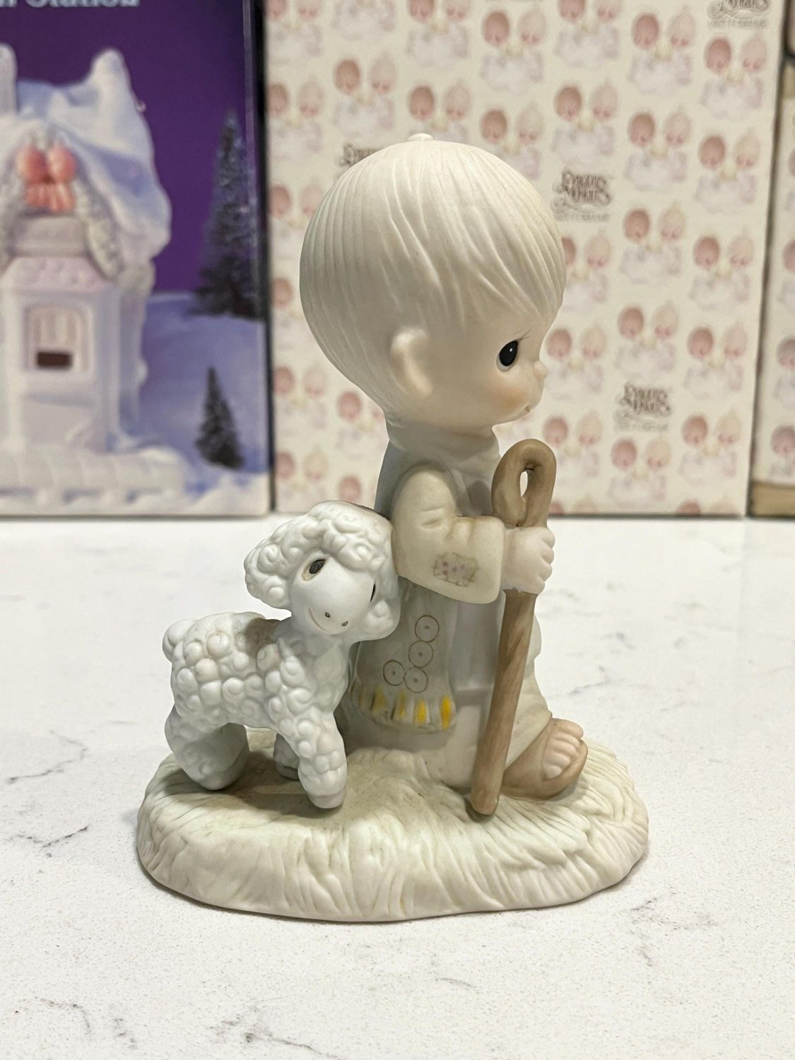 Precious Moments He Leadeth Me #E1377A *Signed* Original 21 Figure