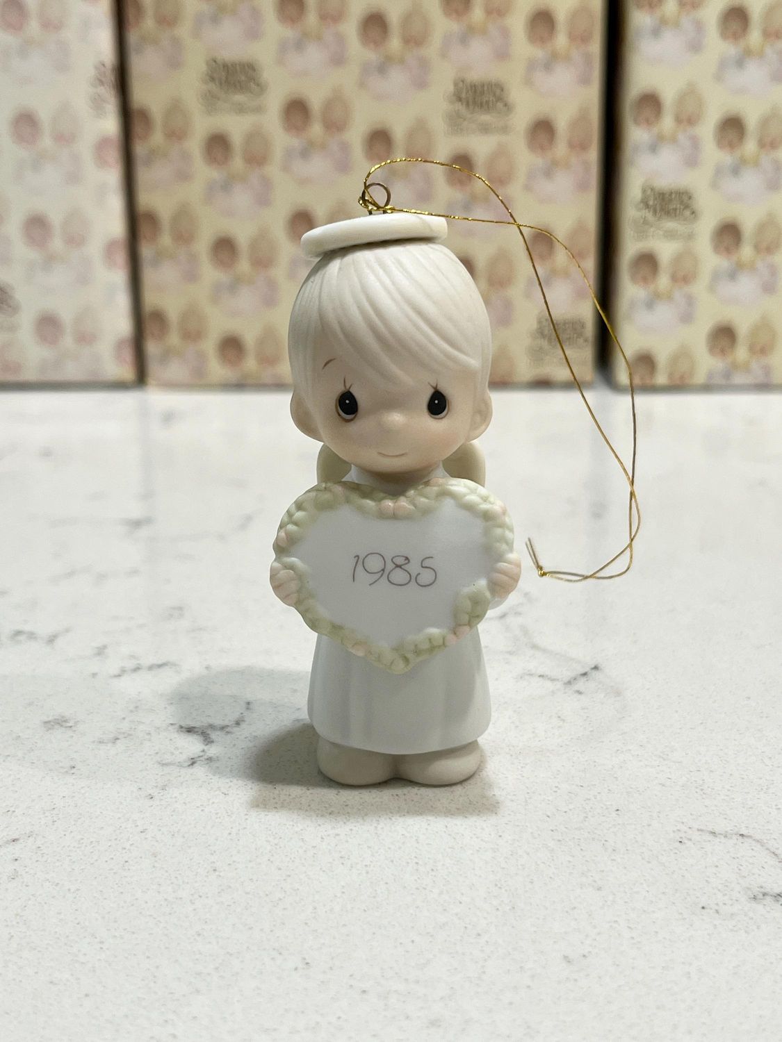 Precious Moments 1985 God Sent His Love Angel Ornament #15768