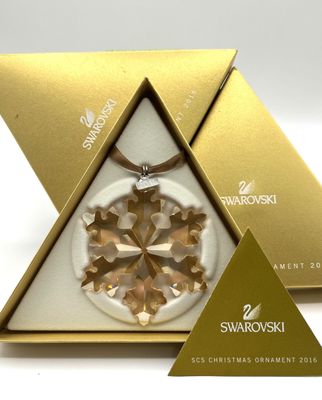 Swarovski 2016 Christmas Gold Ornament #5222349 Swarovski 2016 Christmas Gold Ornament #5222349