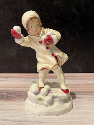 Royal Worcester Monthly Figure &quot;December&quot; #3458