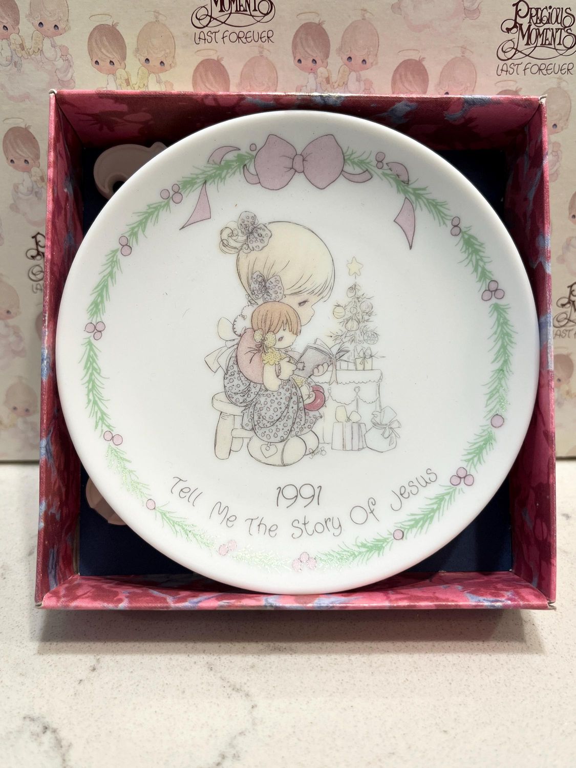 Precious Moments 1991 Tell Me the Story of Jesus Mini Plate #234273