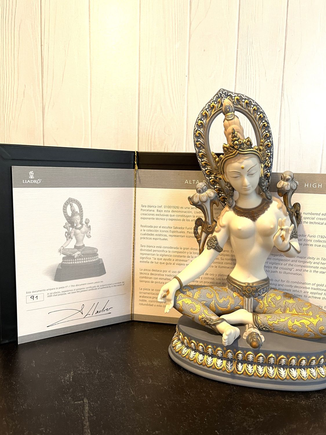 Lladro White Tara #1926 Hindu Goddess