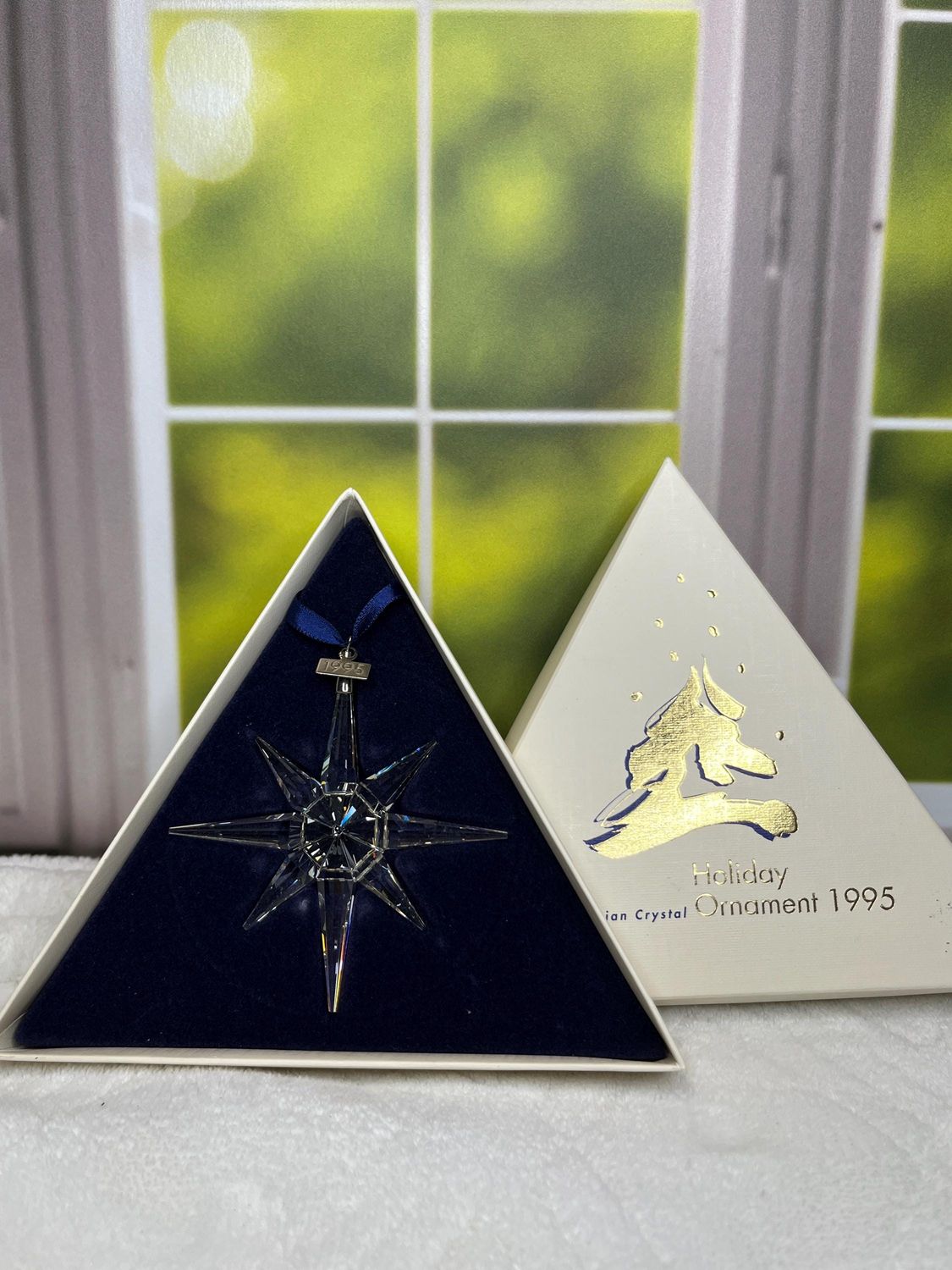 Swarovski 1995 Clear 3" Christmas Ornament #191367 Swarovski 1995 Clear 3" Christmas Ornament #191367