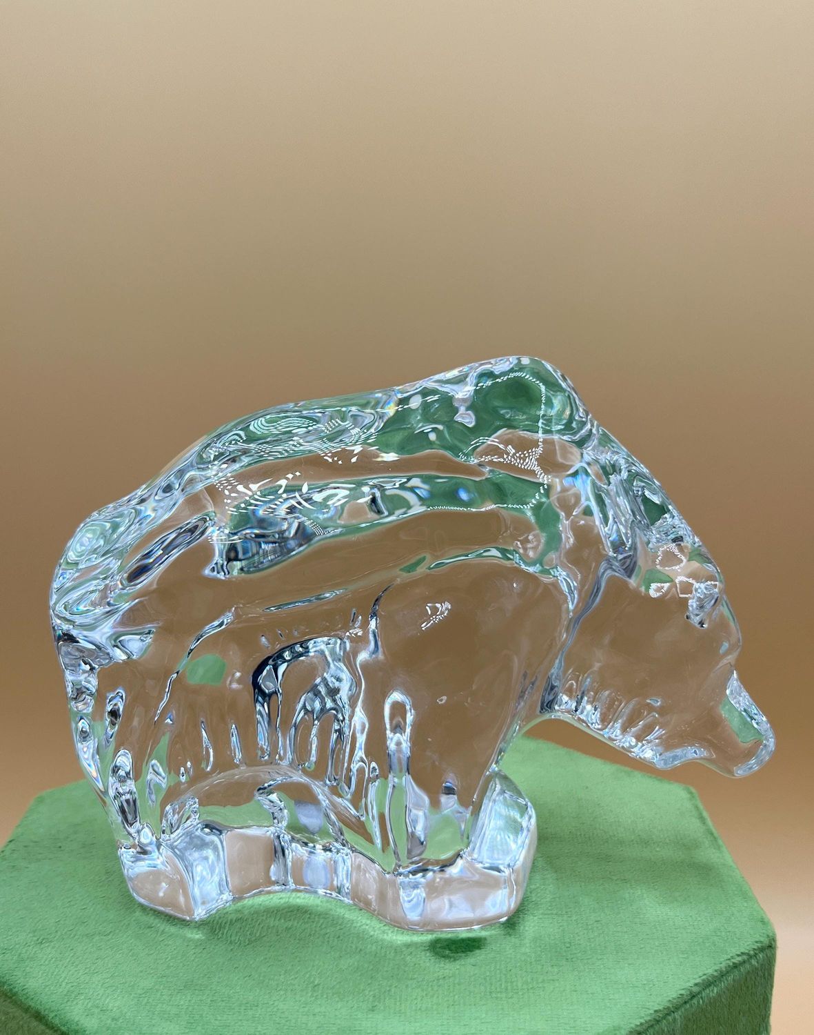 Sweden Orrefors Crystal Bear Figure