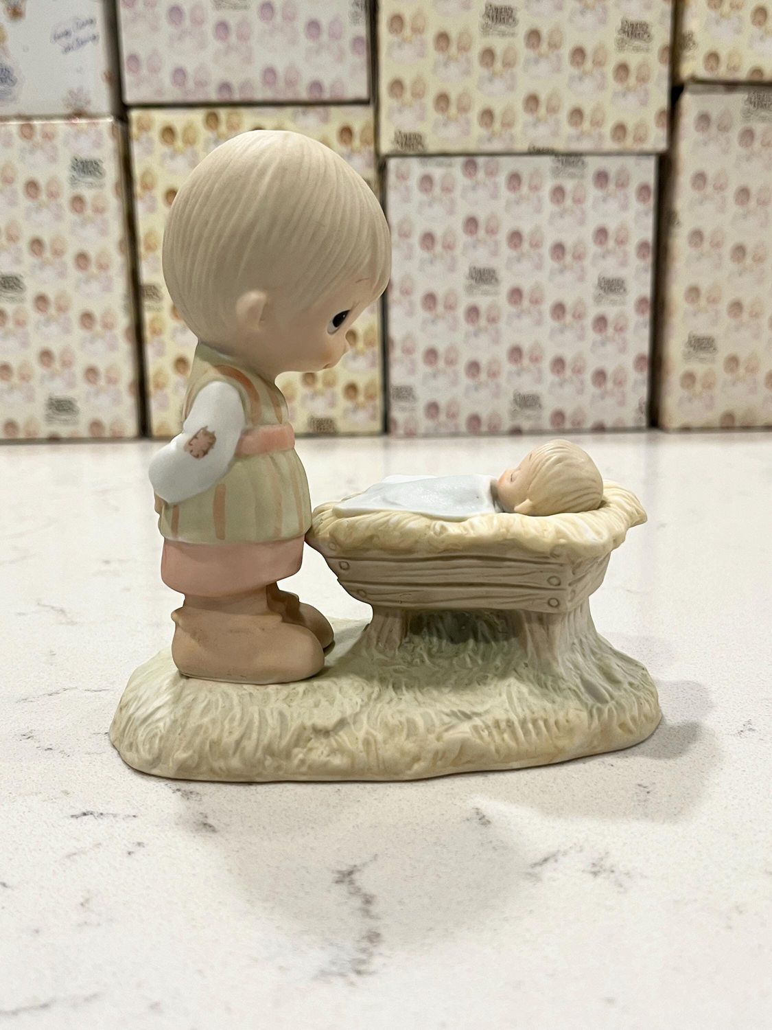 Precious Moments Come Let Us Adore Him #E2011 *Signed by Sam Butcher* Original 21 Figure
