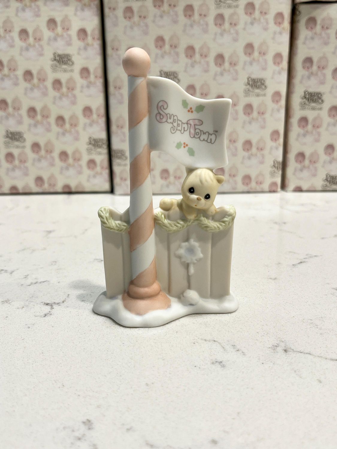 Precious Moments Sugar Town Flagpole Figure #184136