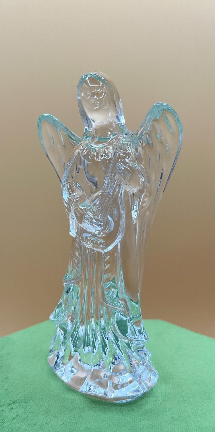 Crystal Angel with Lute 6&quot;