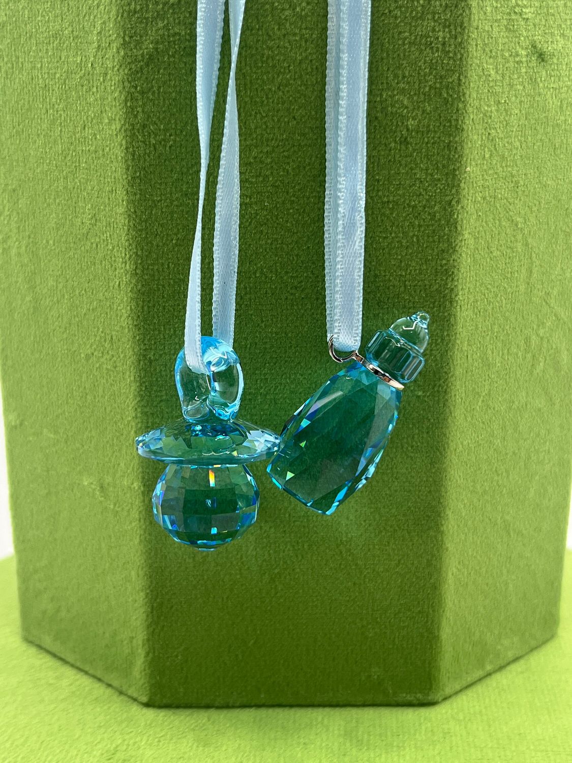 Swarovski Baby Boy Blue Nursery Ornament Set #612359