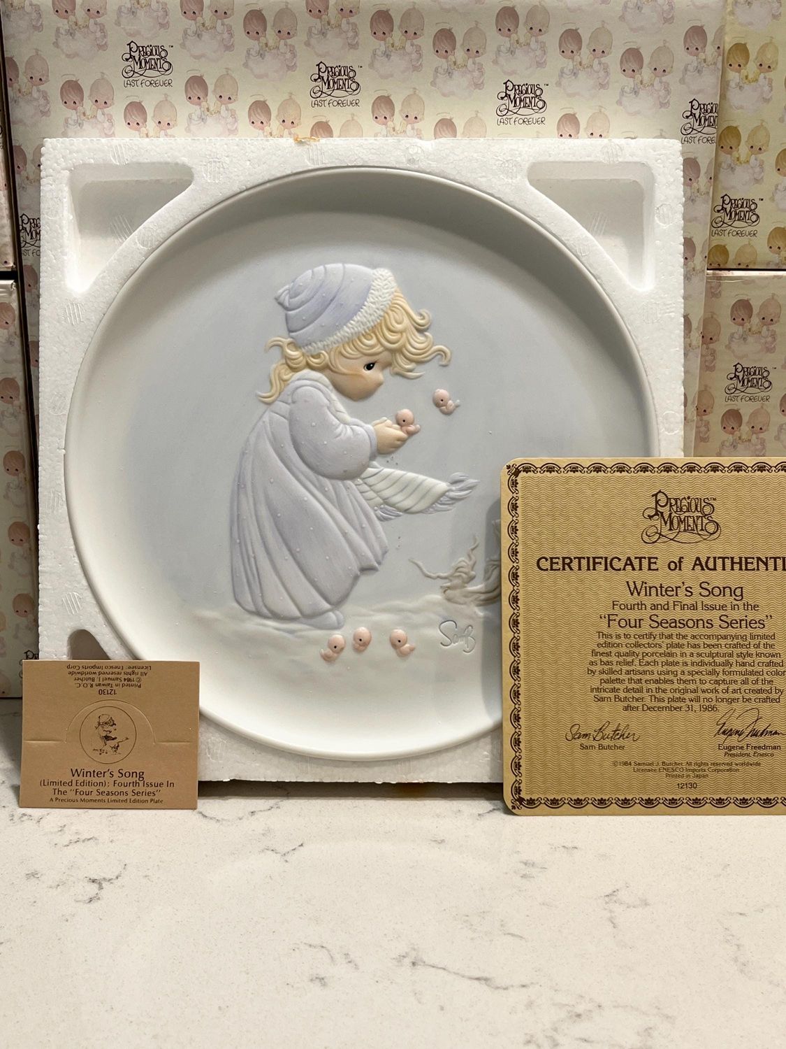 Precious Moments Winter&#39;s Song Mini Plate #12130
