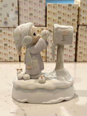 Precious Moments I&#39;m Sending You a White a Christmas Music Box #112402