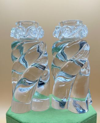Bacarrat Crystal Aladdin Candleholder Set 6"