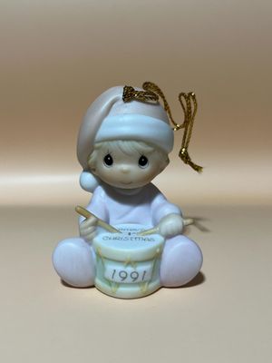 Precious Moments Baby&#39;s First Christmas 1991 Ornament #527092