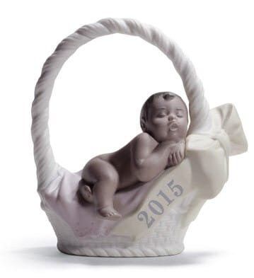 Lladro Born in 2015 Girl with Dark Skin