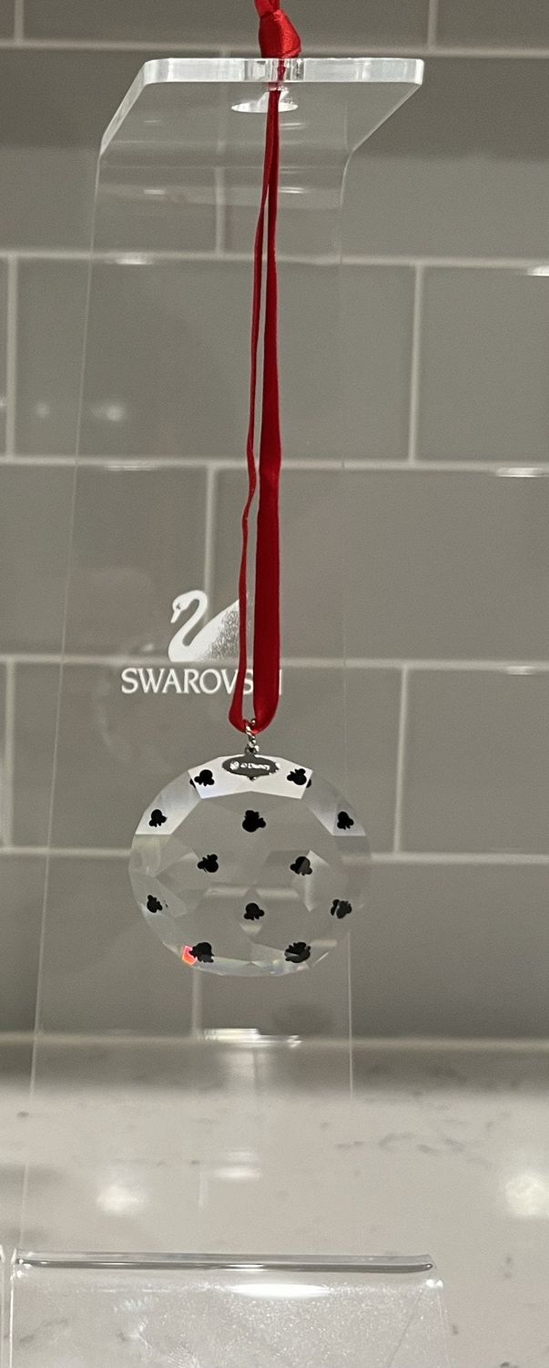 Swarovski Disney Advent Calendar-Clear Circle Mickey Profile Ornament