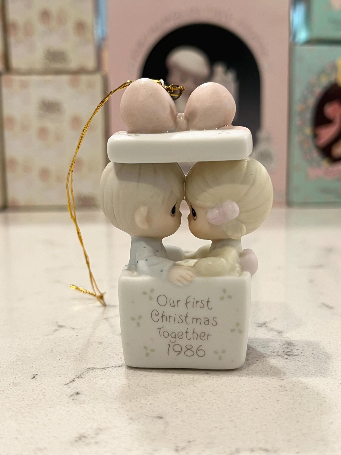 Precious Moments 1986 Our First Christmas Together Ornament #102150