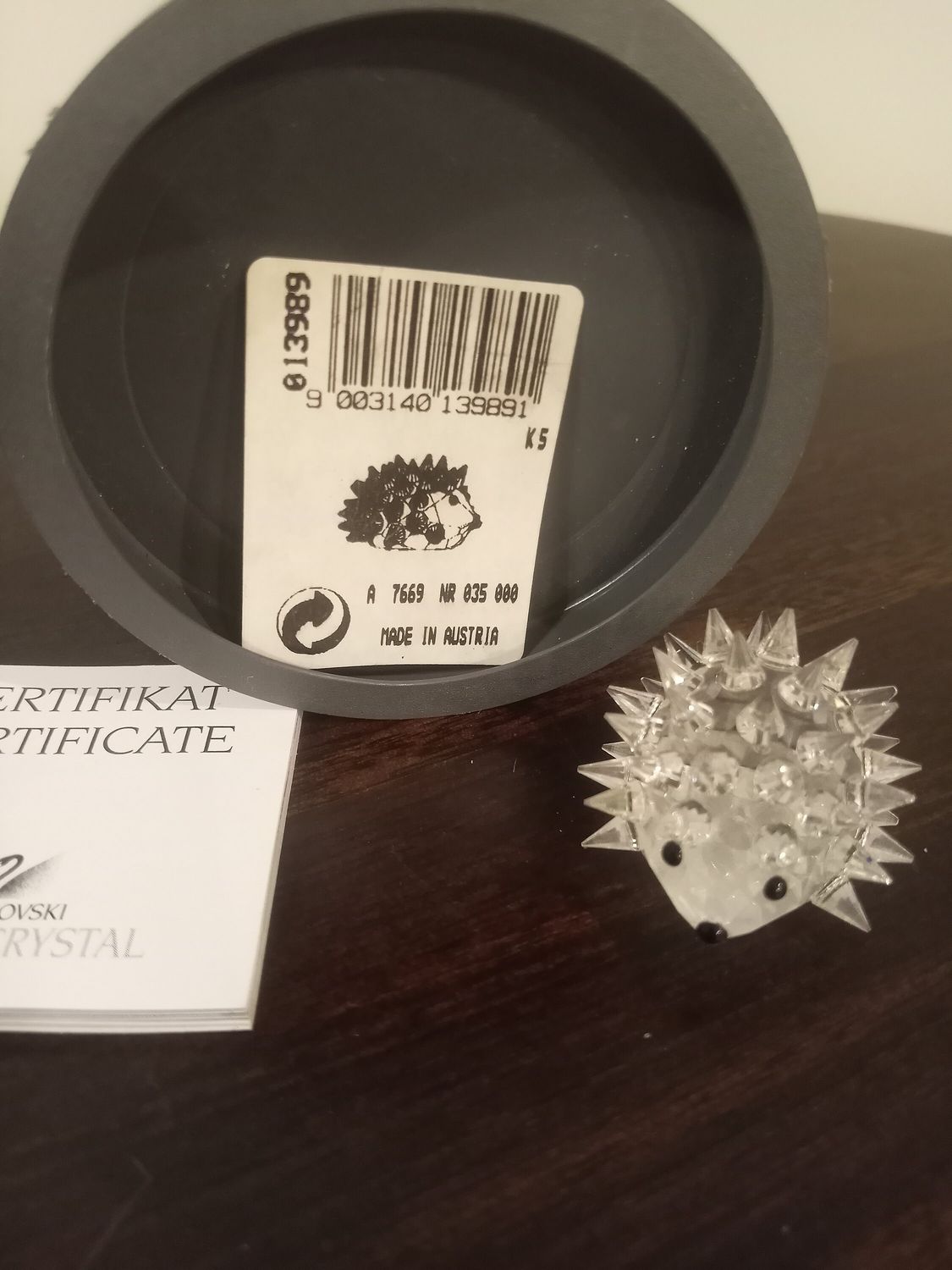 Swarovski Small Oval Hedgehog #7669-035