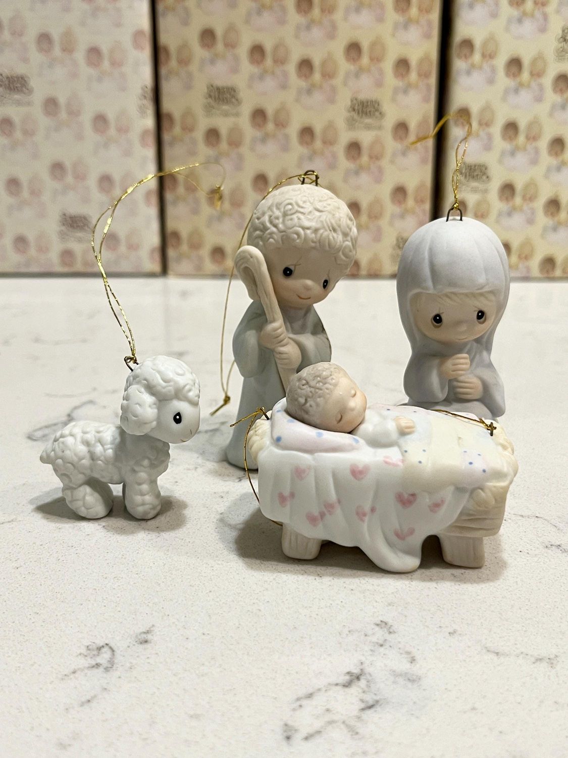 Precious Moments Come Let Us Adore Him Ornament Set #E5633