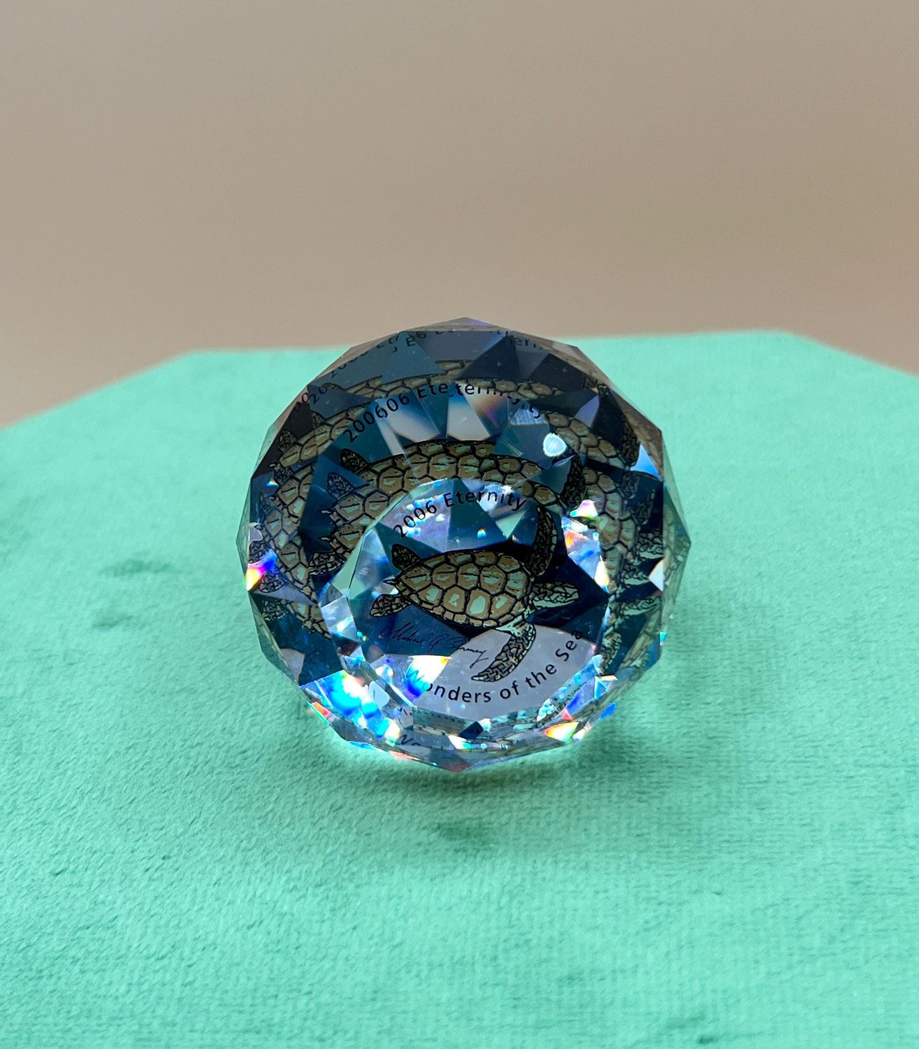 Swarovski Round Eternity 40mm Paperweight #874159 Wonders of the Sea