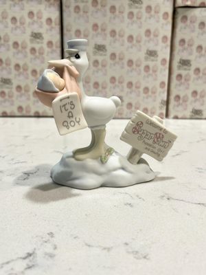 Precious Moments Sugar Town Stork with Baby Figure #529788