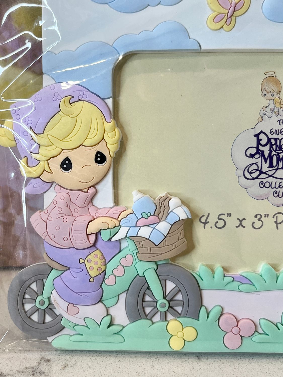 Precious Moments Vinyl Photo Frame #118520 Girl on Bike