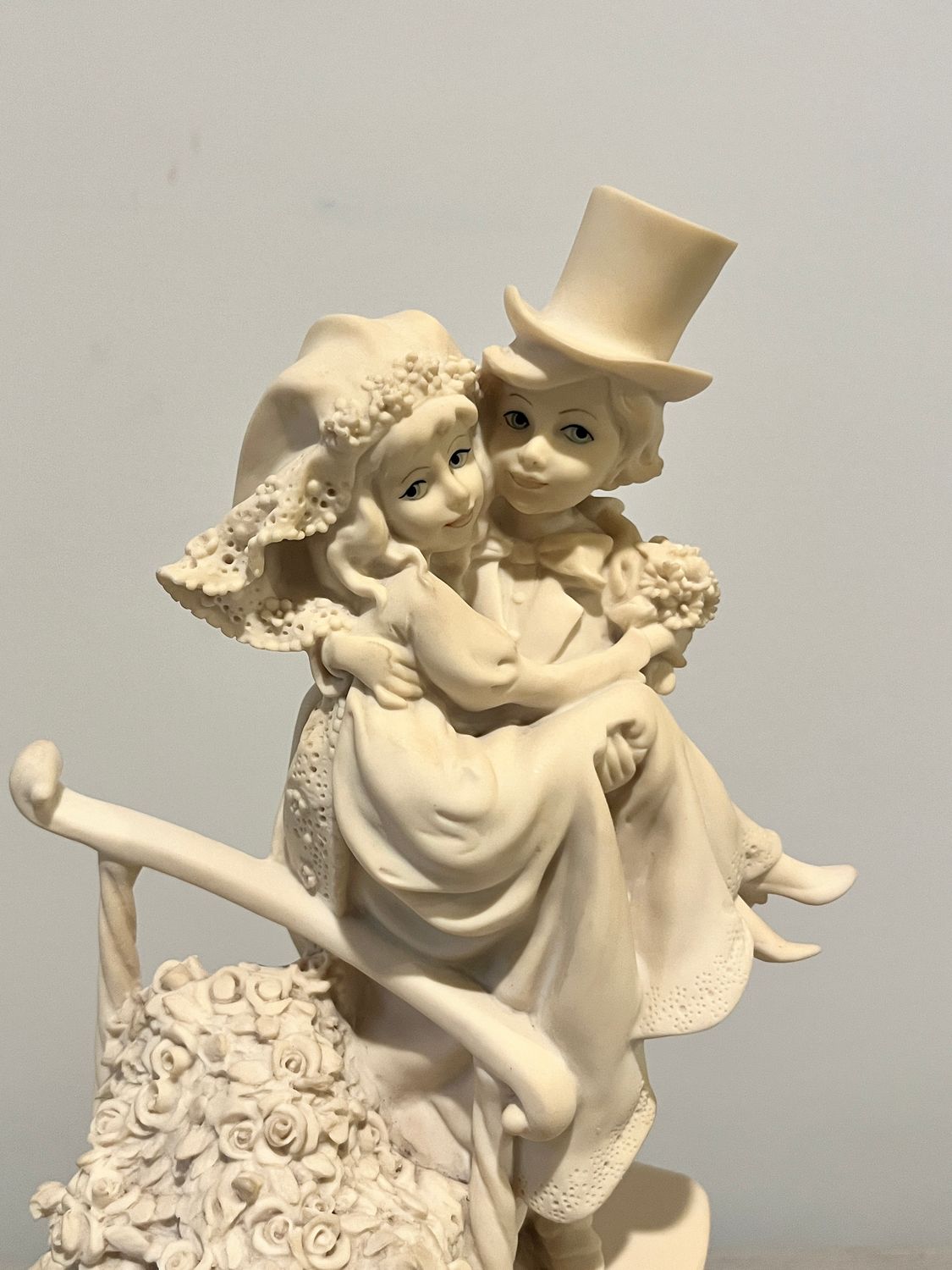 Guiseppe Armani Little Bride and Groom on Stairs