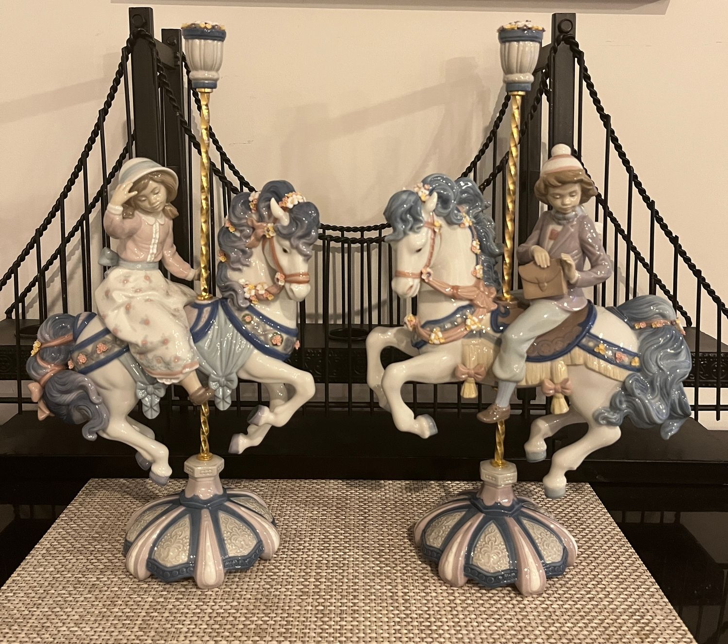 Lladro Carousel Canter and Charm Figures #5732 & #5731 Lladro Carousel Canter and Charm Figures #5732 & #5731