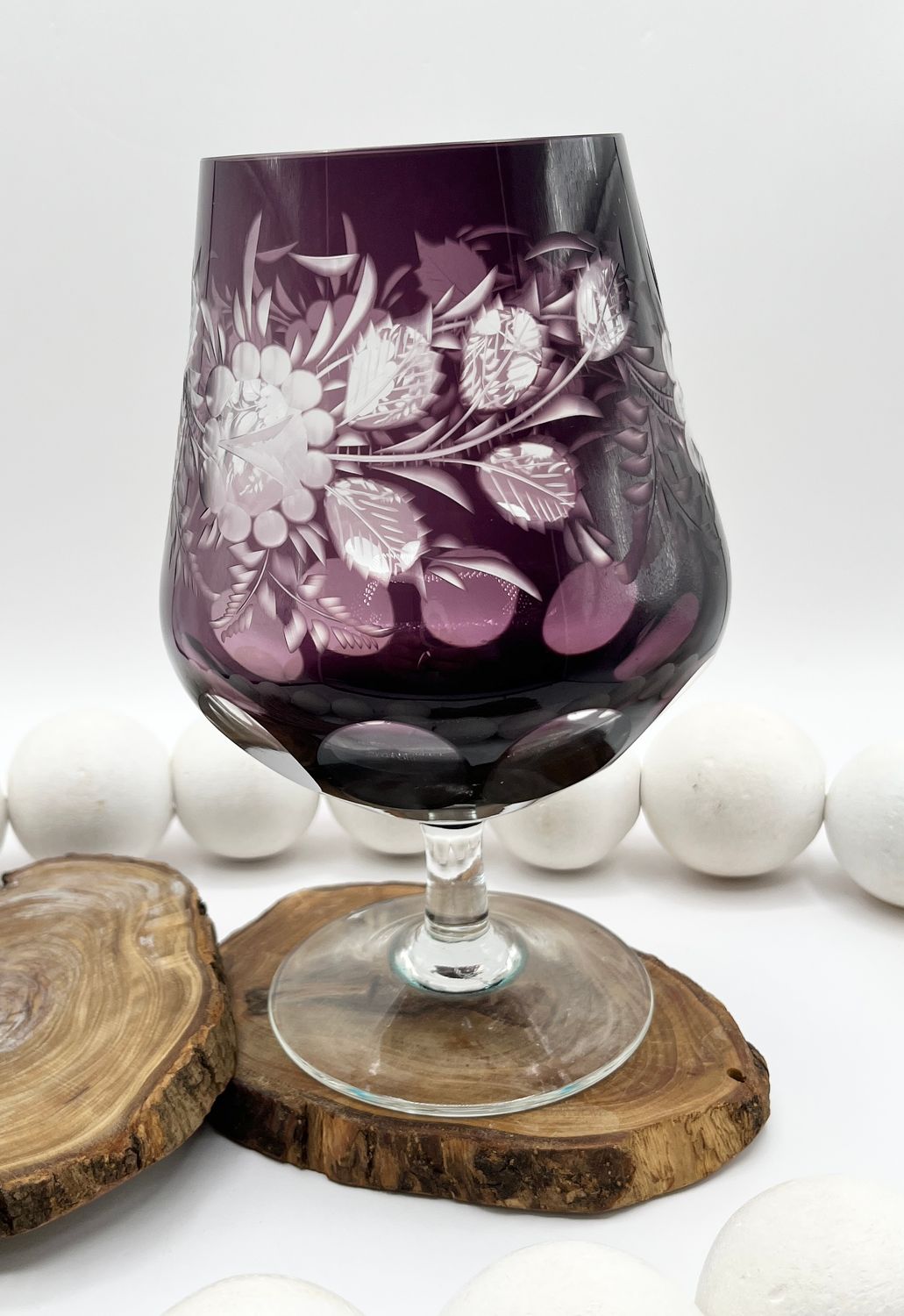 Ajka Marsala Deep Purple Brandy/Cognac Snifter 7 5/8"