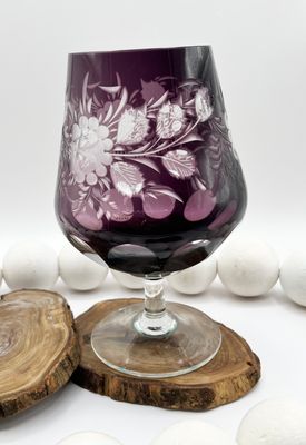 Ajka Marsala Deep Purple Brandy/Cognac Snifter 7 5/8"