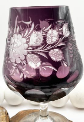 Ajka Marsala Deep Purple Brandy/Cognac Snifter 7 5/8"