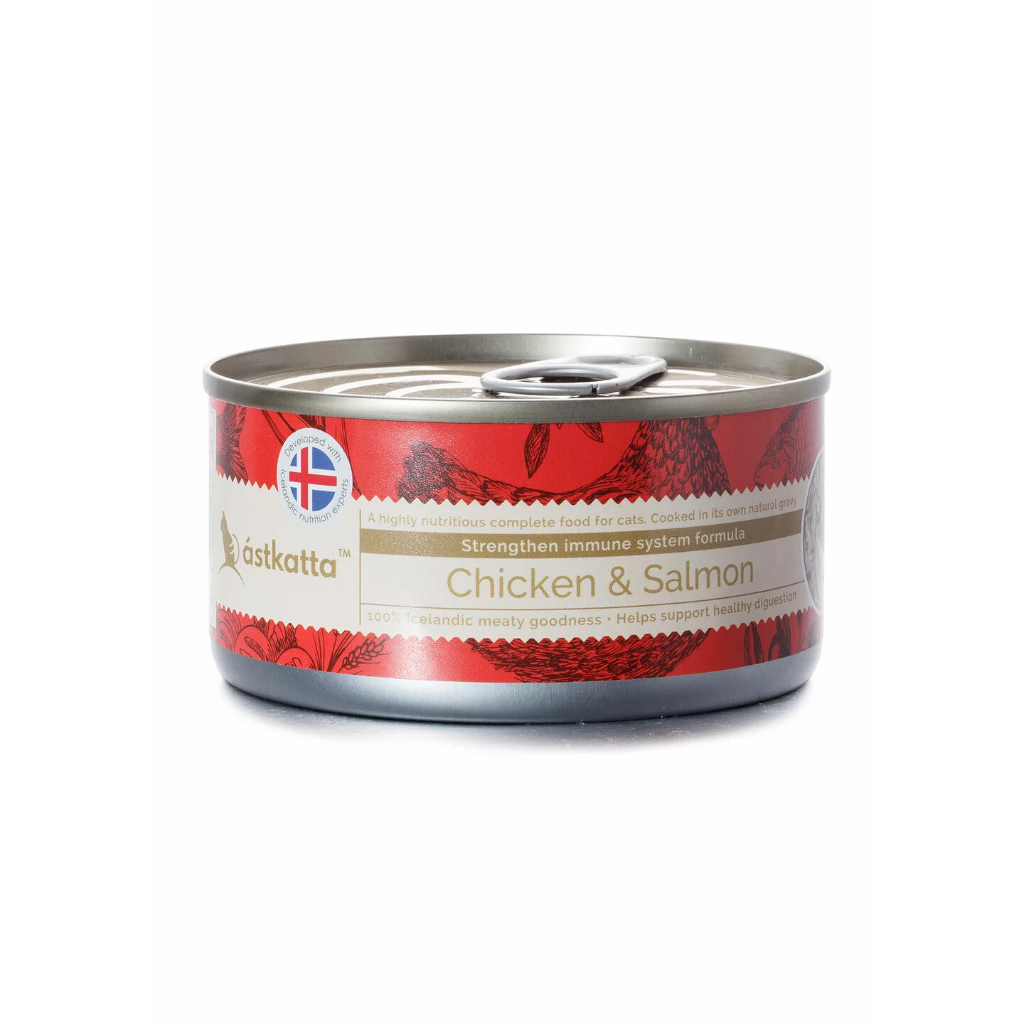 Astkatta 新鮮走地雞肉 + 藍背三文魚 + 強化免疫力配方罐裝貓糧