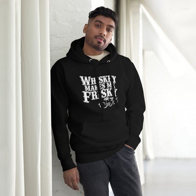 Whiskey Makes Me Frisky Male Hoodie