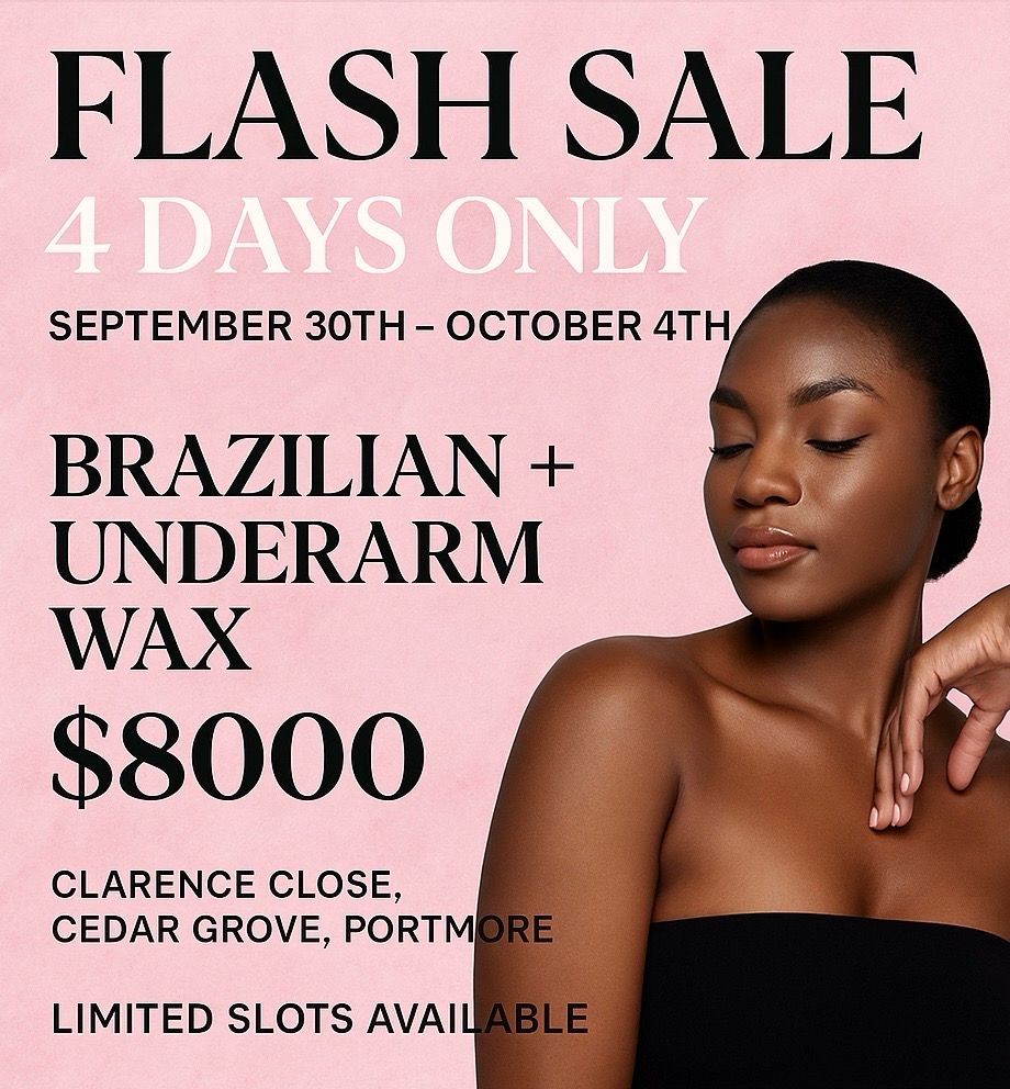Flash Sale – Brazilian + Underarm Wax