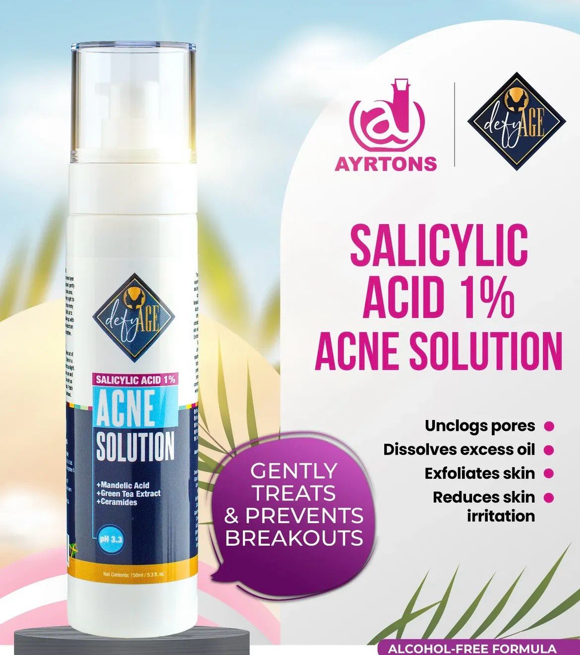 DefyAGE Salicylic Acid 1% Acne Solution