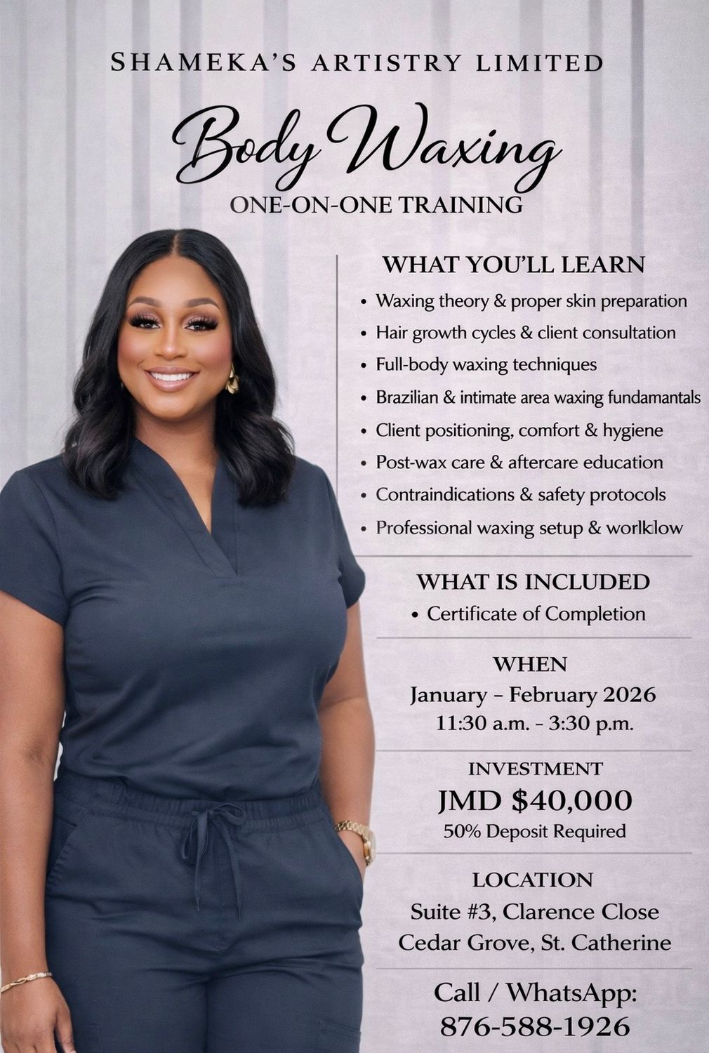 Body Waxing One - On - One Training (4 Weeks) Body Waxing One - On - One Training (4 Weeks)