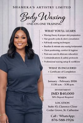 Body Waxing One - On - One Training  (4 Weeks)