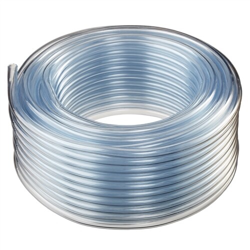 PVC Flex: Clear Vinyl Tubing 3/8" x 9/16" x 50'