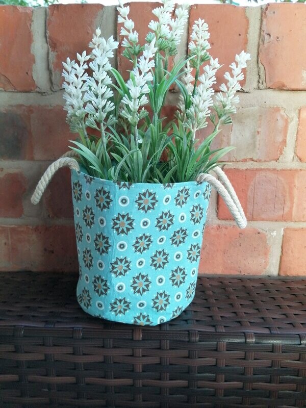 Small Basket -  Blue with gold flakes